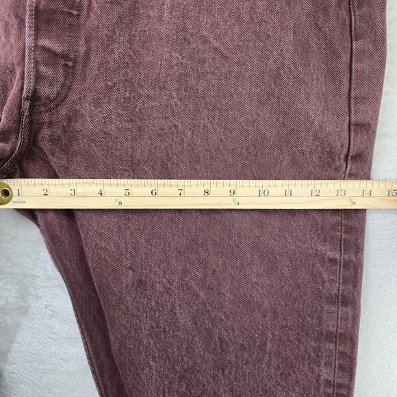Levis 501xx Jeans Mens 42x32 (Actual 40x29) Maroon Denim Straight Leg Grunge - Picture 15 of 15